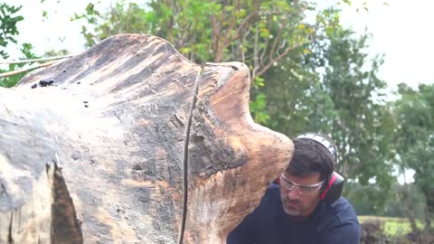 DUGOUT CANOE BUILD - Timelapse, by Outbackmike