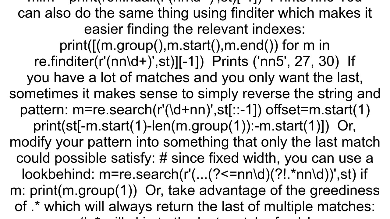 How to use regular expressions do reverse search