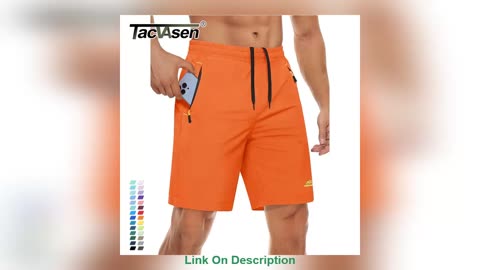 Review TACVASEN Quick Dry Athletic Shorts with Zipper Pock