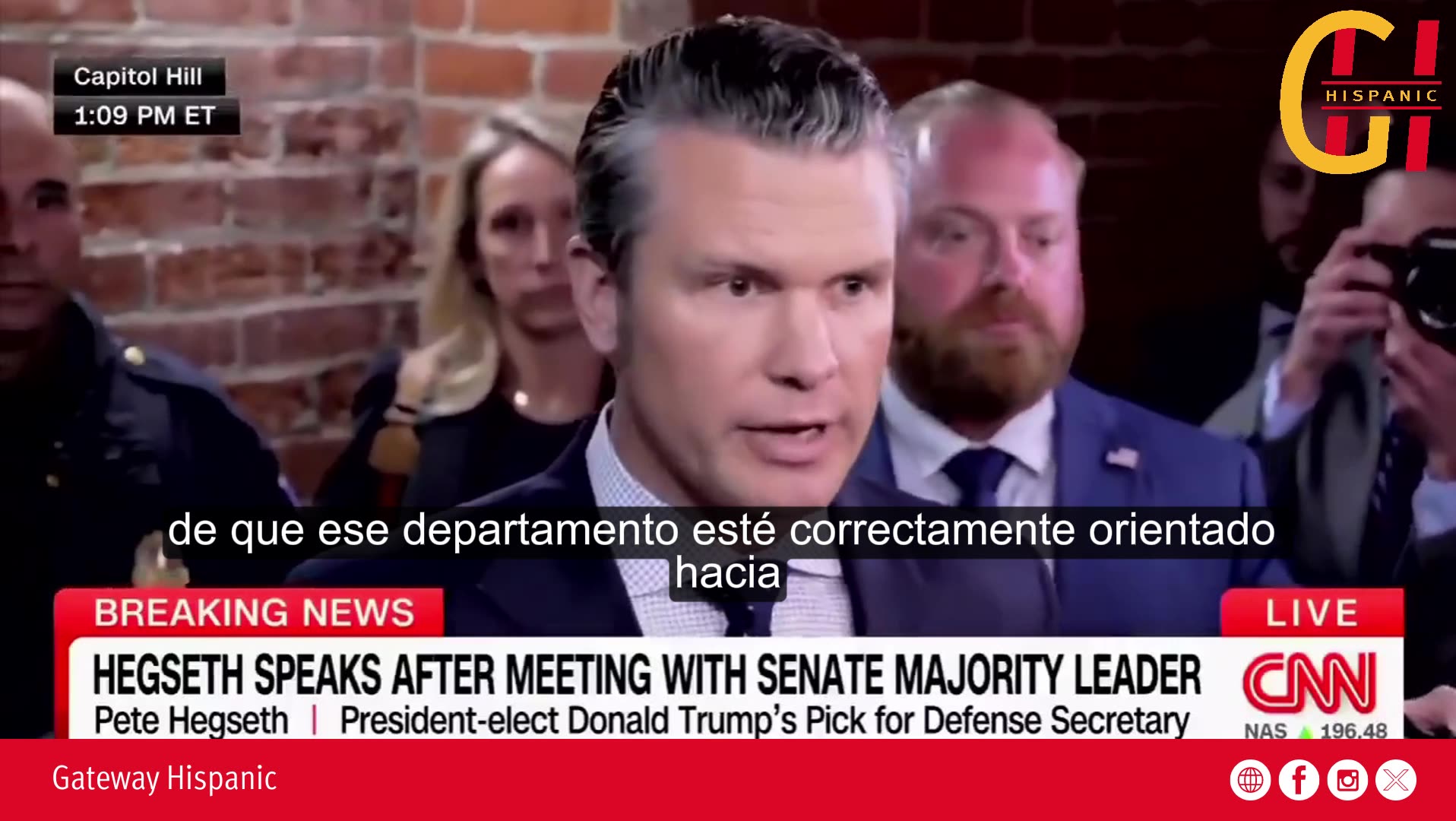 Hegseth speaks after meeting with senate majority leader