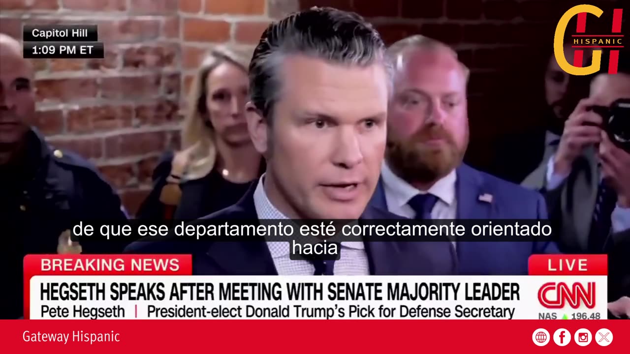 Hegseth speaks after meeting with senate majority leader