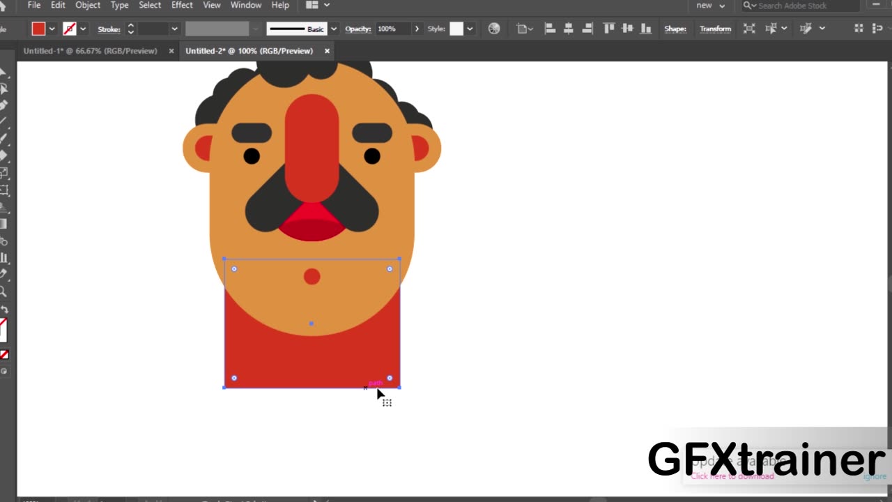 New Flat design in adobe 2 chractor cartoon #gfxtrainer #graphicdesign #logodesign #illustrator #a