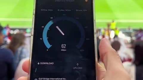 تخيلو سرعة الانترنت في ملاعب قطر🇶🇦 من أريدُ - Ooredoo اول بطولة كاس عالم بتقنية الفايف جي