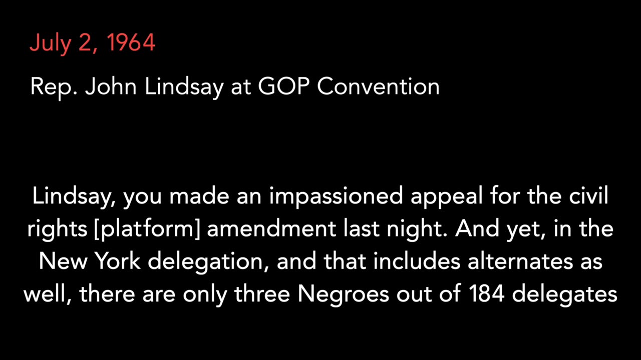 July 15, 1964 | Rep. John Lindsay Interviewed at Republican Convention