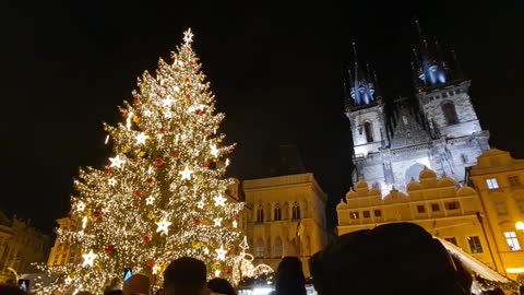 Christmas Tree lighting ceremony in Old Town Square, Prague Czech Republic 2022 🎄