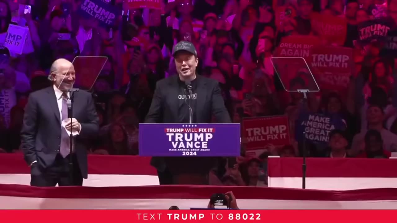 Elon 'Dark MAGA' Musk speaks at MSG
