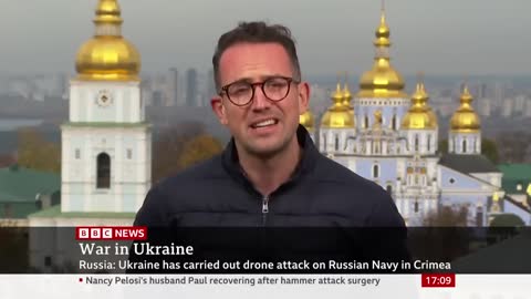 'Massive' drone attack on Black Sea Fleet, Russia says – BBC News