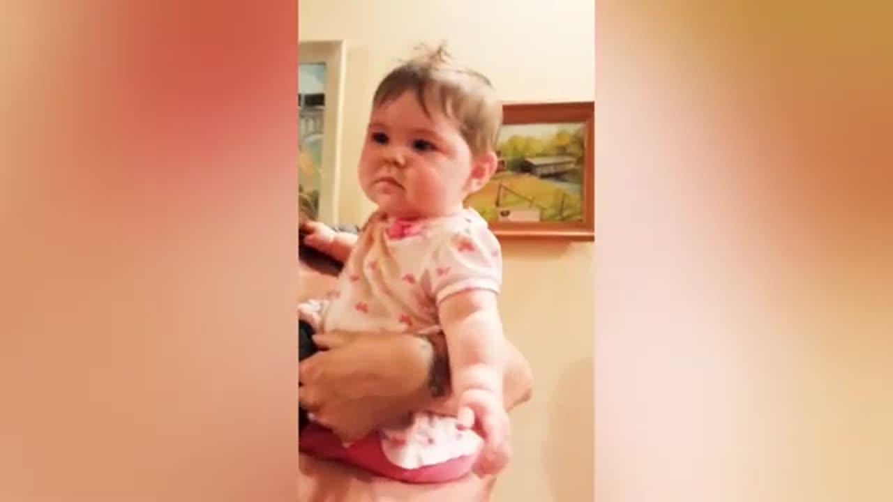 Funny baby's laughing