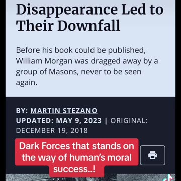 One Man Exposed the Secrets of the Freemasons. His Disappearance Led to Their Downfall