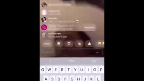 Girl shoots her phone during instagram livestream