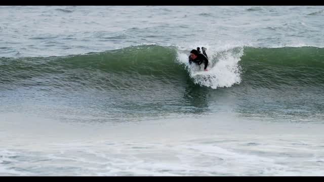 beautiful surfer found on a Japanese beach who is good at surfing