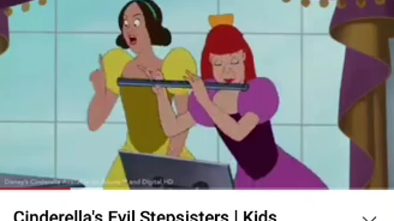 Poor cindrella step sisters harrassing her short scene