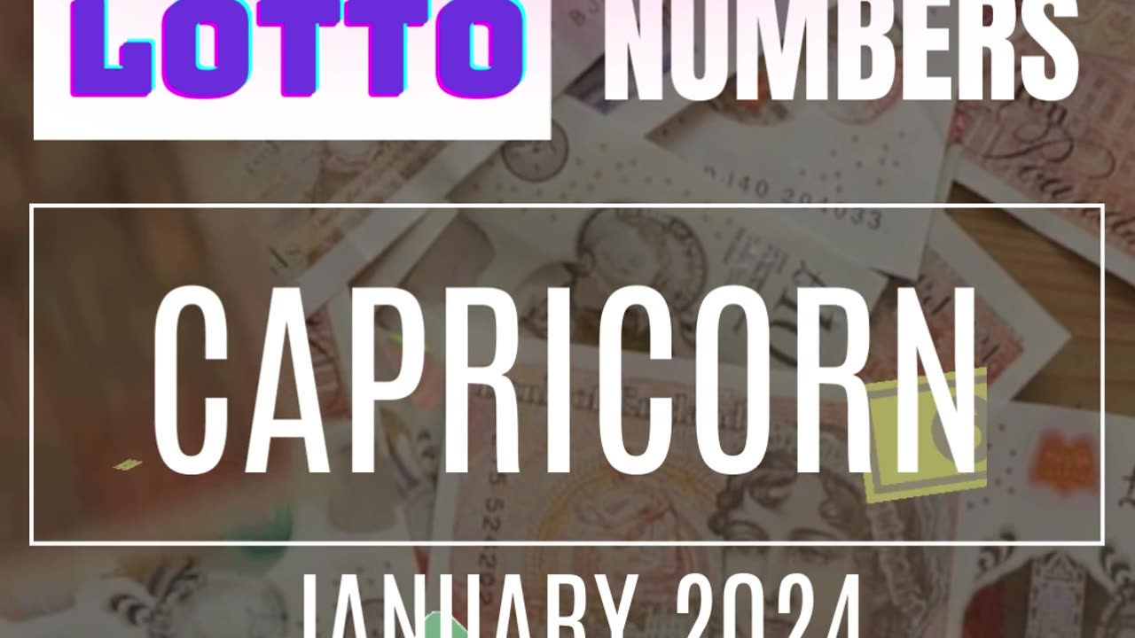 CAPRICORN JACKPOT WINNER!!💸❤️💲❤️✨👉JANUARY 2024❤️💲✨💕💰❤️💸✨ Lucky Lotto. #tarotreading #lottonumbers