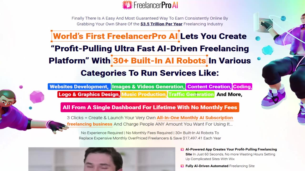 FreelancerPro AI Review - Build Freelancing Platform With 30+ AI Robots