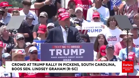 WATCH: Crowd At Pickens, SC, Trump Rally Boos Mention Of Lindsey Graham, Then Trump Himself Reacts