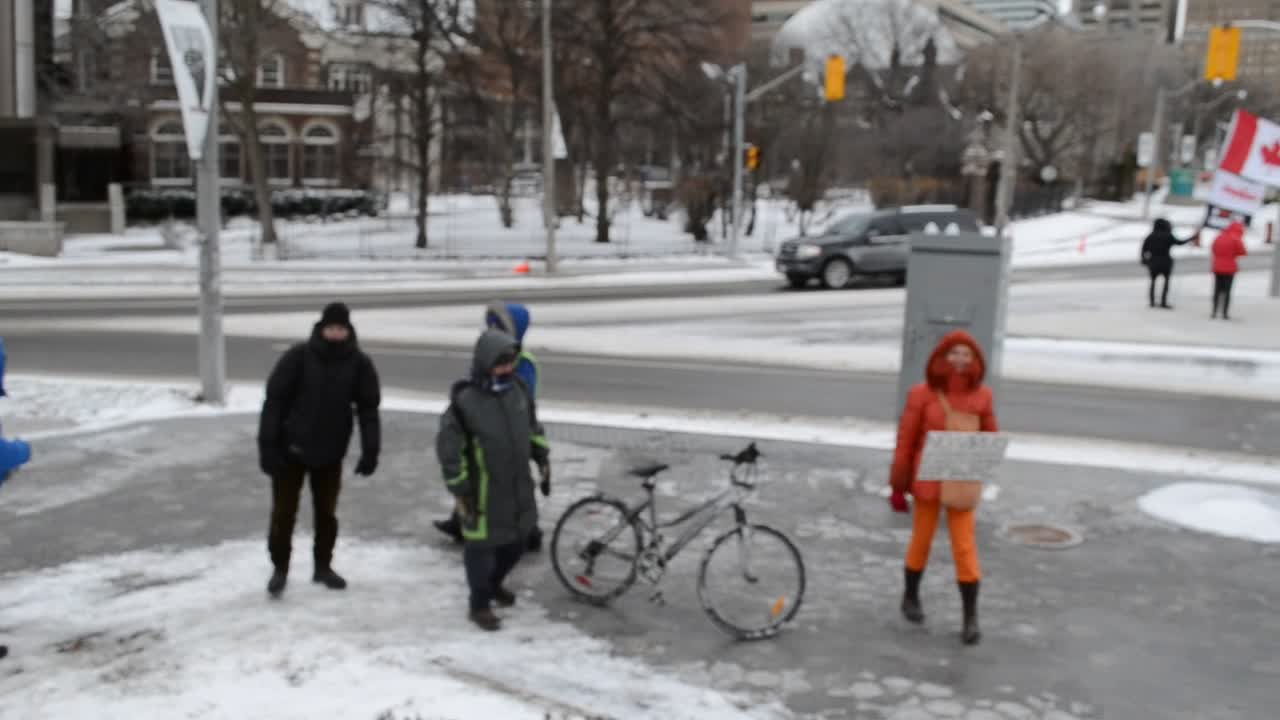 Start of the Queen's Park Freedom gathering, Christmas Eve Edition, December 24, 2022