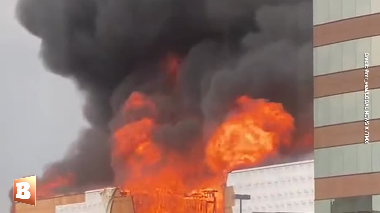 WATCH: Moment Burning Charlotte Apartment Building Collapses