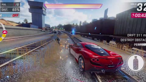 Asphalt 9: Legends - Ferrari F8 Tributo in Multiplayer Race + Finishing Race Before Wrecked => Quit Race