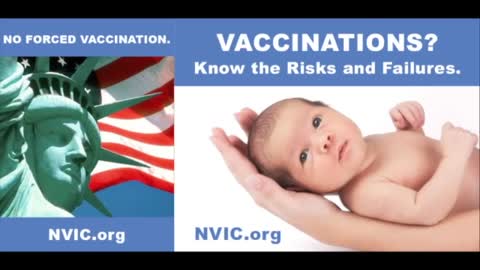 NVIC "No Forced Vaccination" Message in NYC Times Square