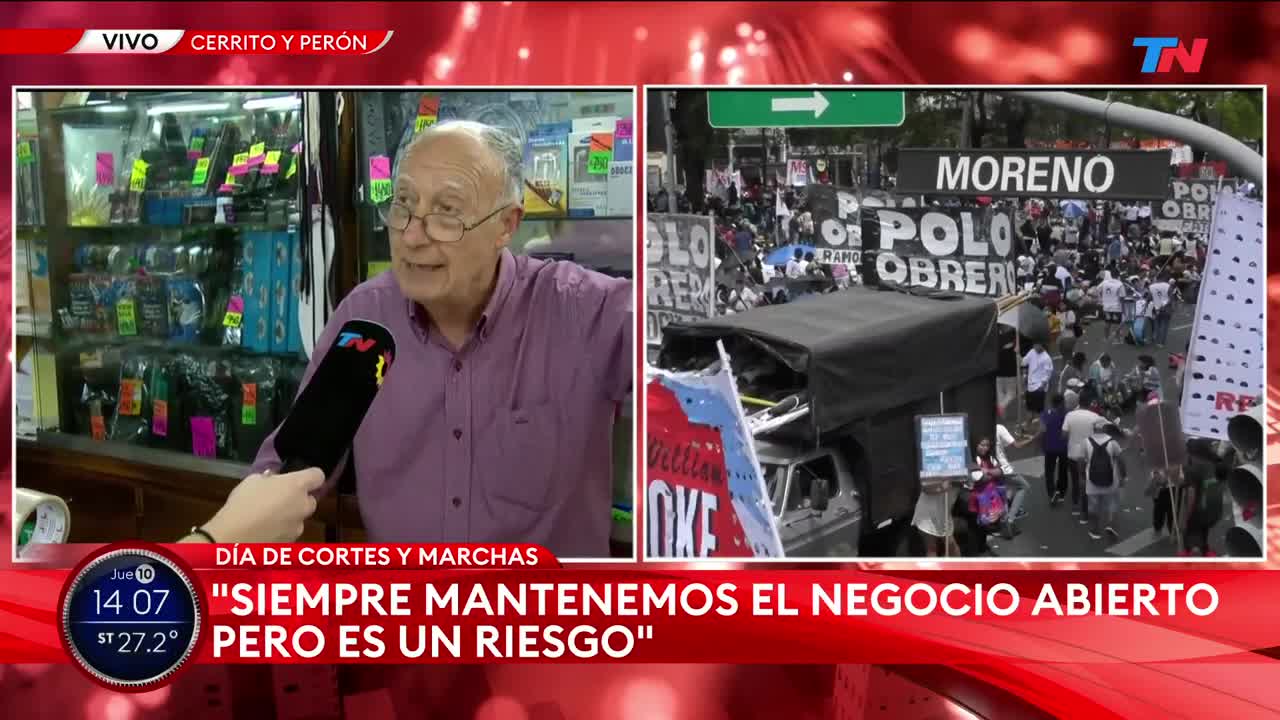DÍA DE CORTES Y MARCHAS: La odisea de los comerciantes