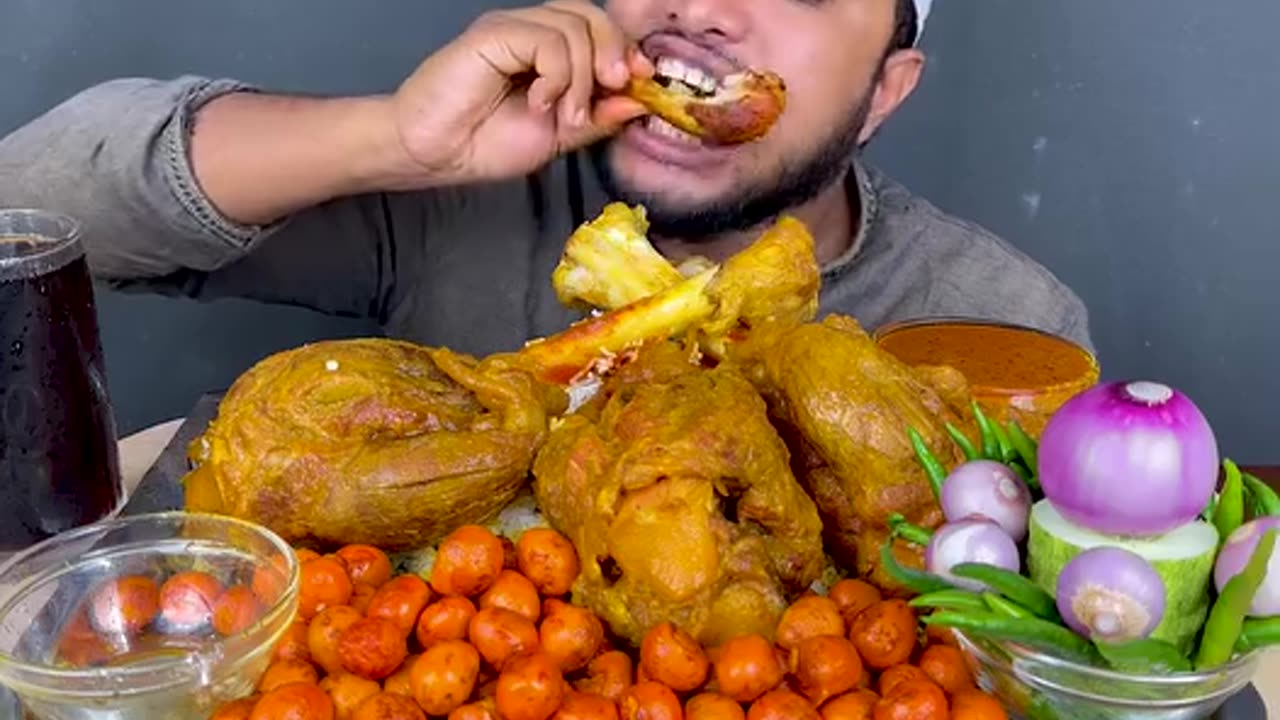 Asmr Eating Spicy Beef Nalli and Lots of Egg With Rice