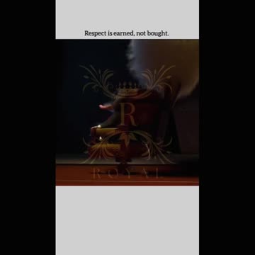 respect is earned. not bought :)