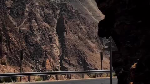 Car drive on mountain