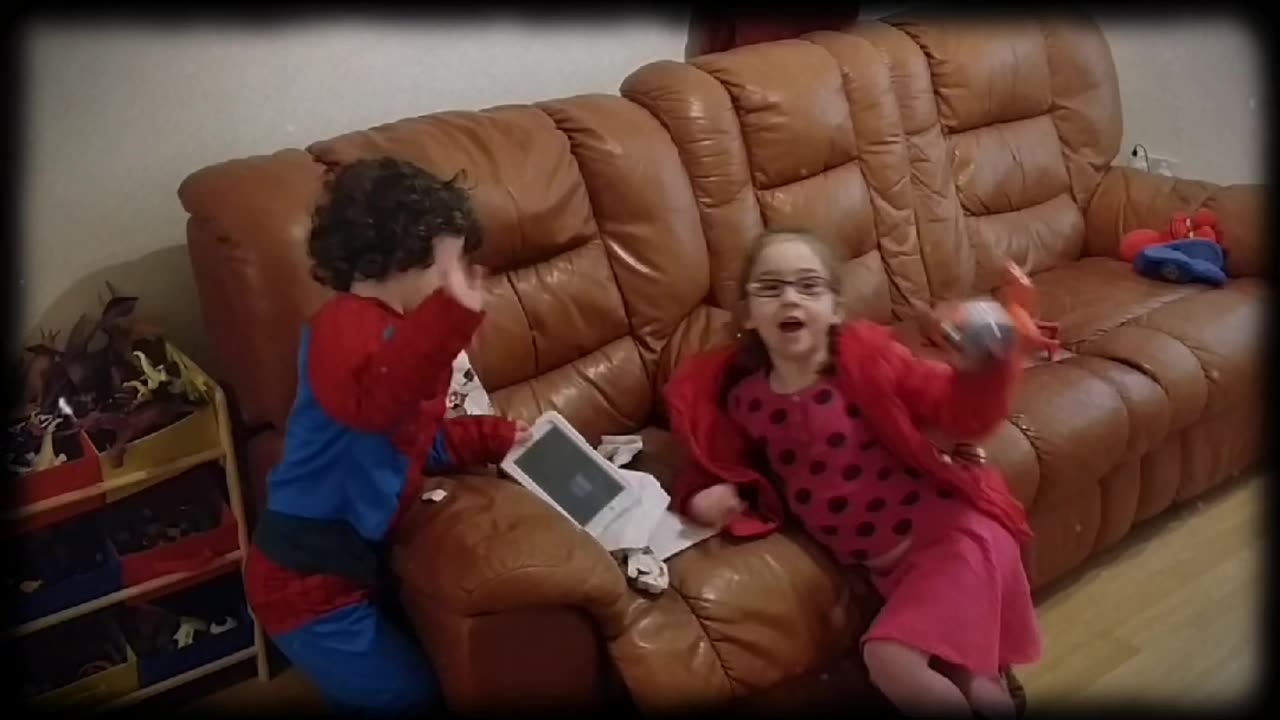 February 2016, Ayrton's birthday part 4, unwrapping presents at daddy's house