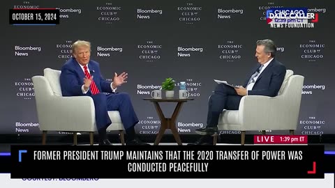 Former President Trump Maintains That the 2020 Transfer of Power Was Conducted Peacefully