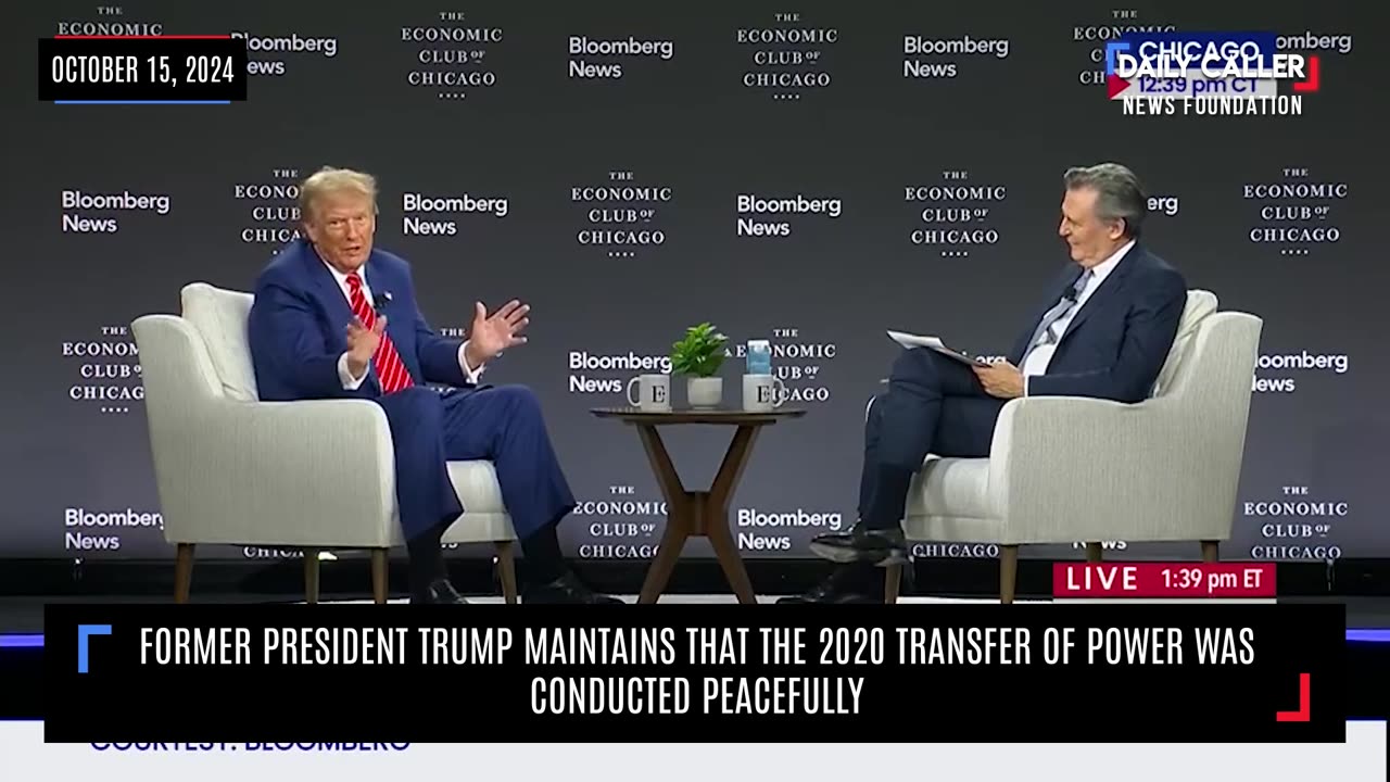 Former President Trump Maintains That the 2020 Transfer of Power Was Conducted Peacefully