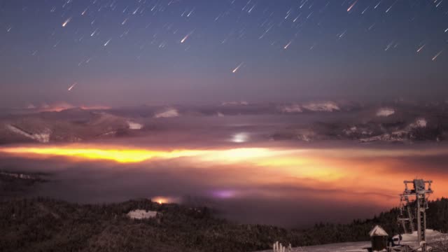 Watch the meteor shower from the top of the mountain