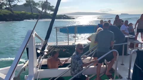 Kai Kanani (Wet) Beach Loading in Moderate Shore Break - Sunset Cruise from Maluaka Beach, Maui