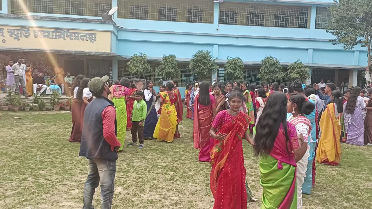 Festival of the year | many girls dance on her College playground | Indian