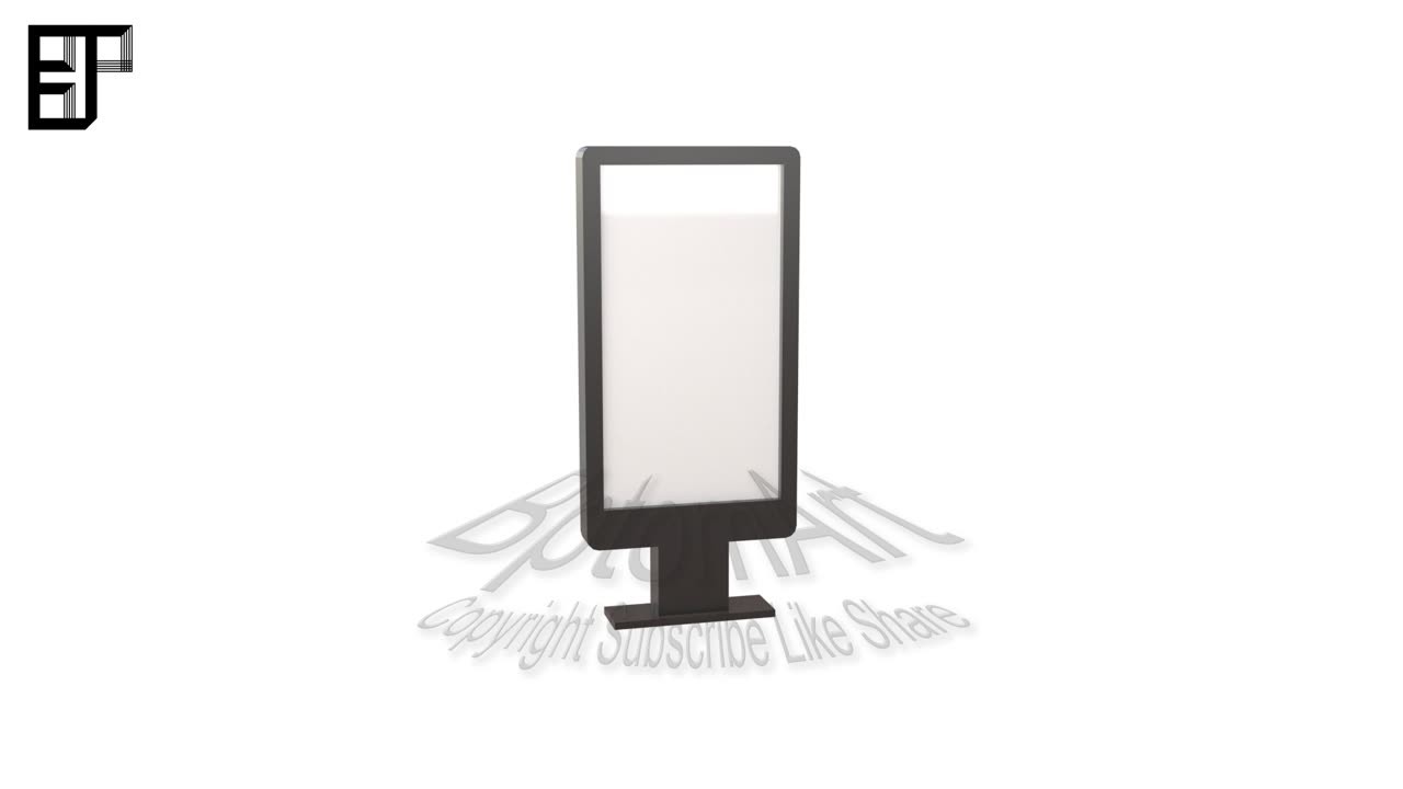 Advertising Display LCD Mockup v6 001 3D Model Showcase