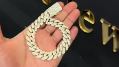 Natural Diamond & 14K Solid Gold Cuban Bracelets