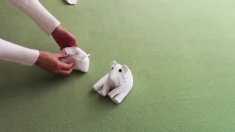 Towel Animal - How to Make Washcloth Mouse | Washcloth Folding | Towel Folding | Towel Origami