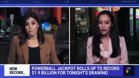 POWERBALL JACKPOT ROLLS UP TO RECORD $1.9 BILLION FOR TONIGHT'S DRAWING