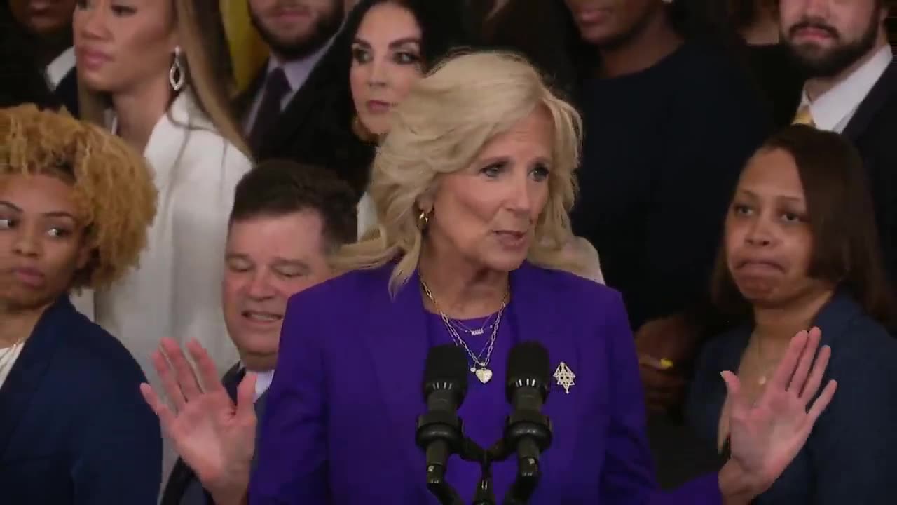 Jill Biden, Ed.D., lauds "how far women's sports have come."