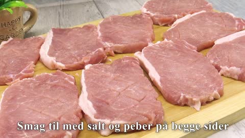 Læg kødet på løget for at få, perfekt lækker aftensmad på 10 minutter!