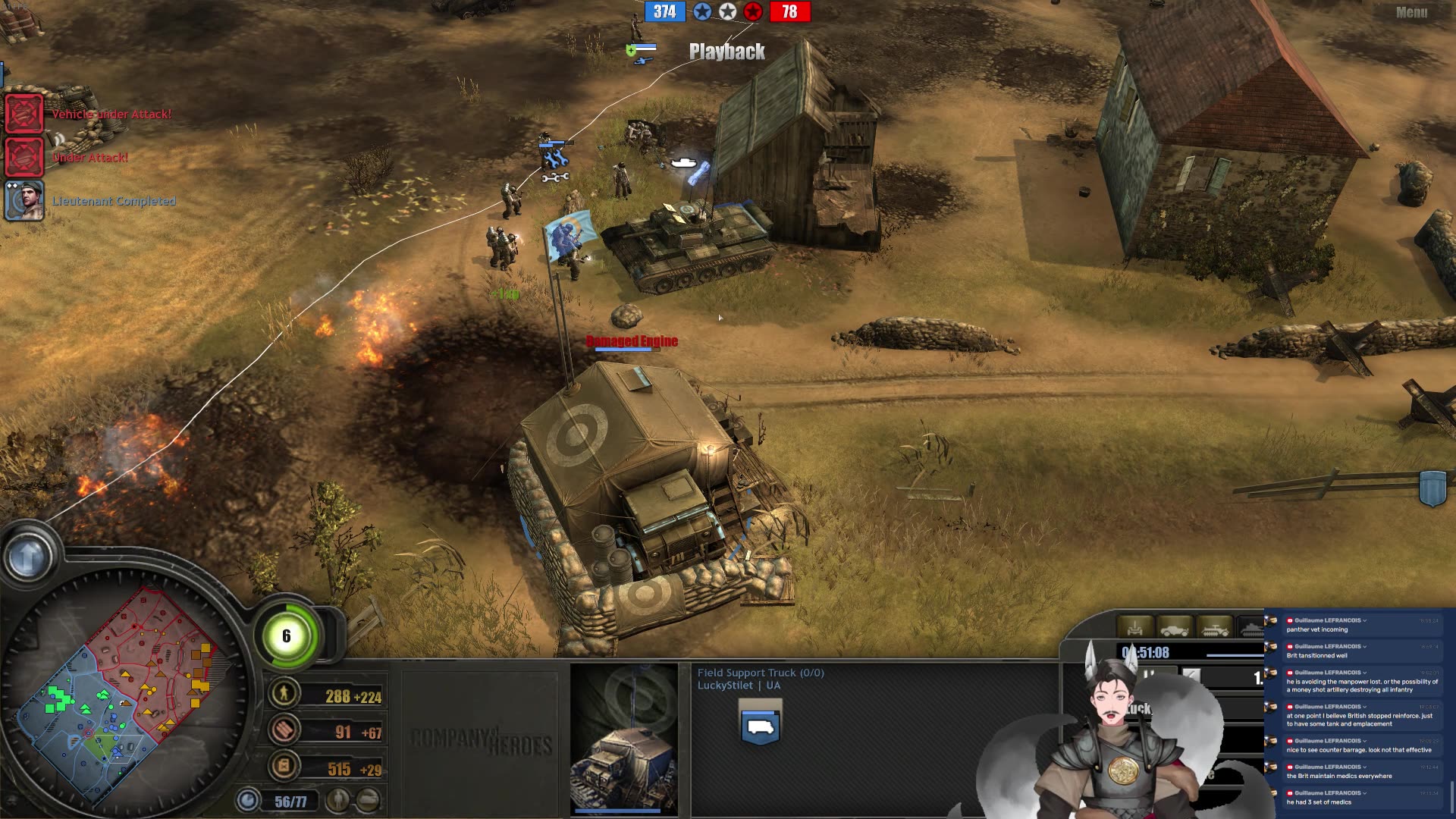 Live Casting Replays || Company of Heroes 1