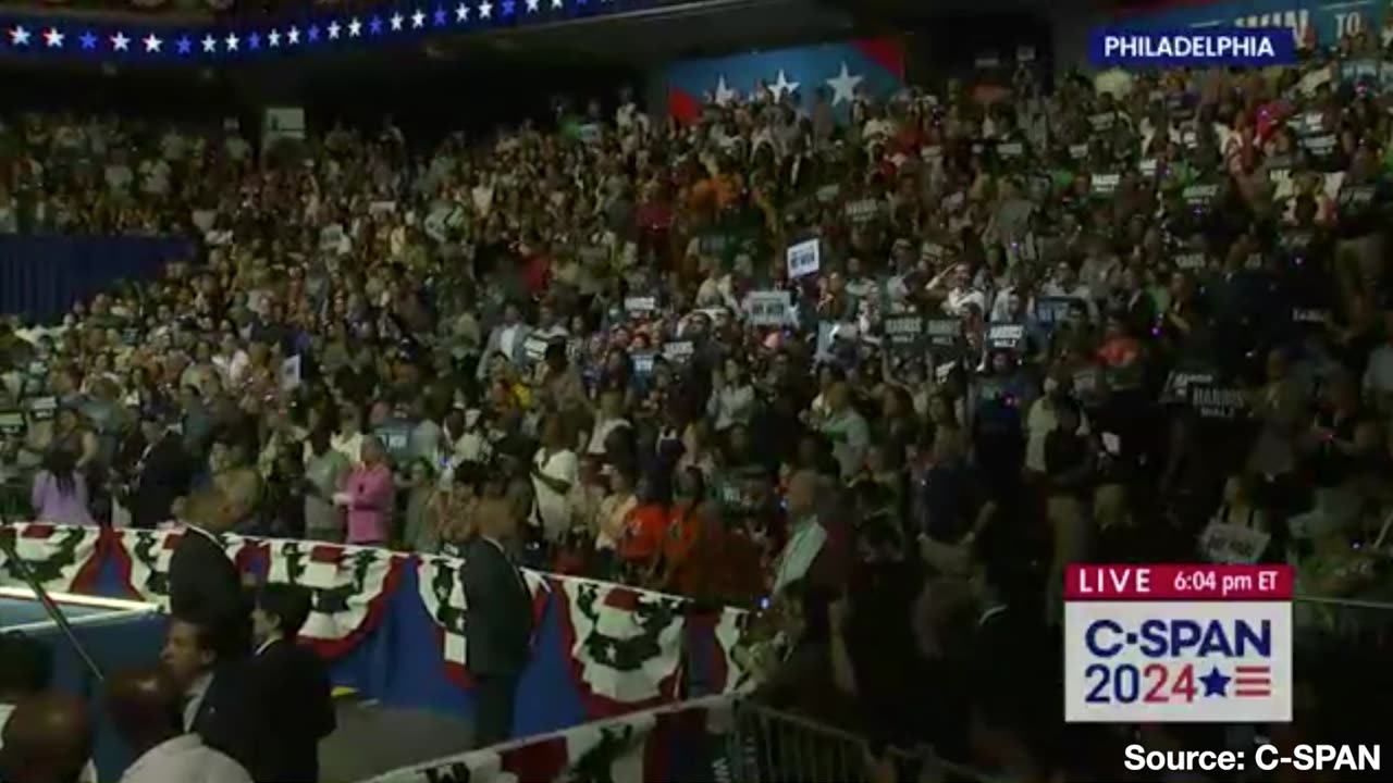 Crowd Chants "Lock Him Up" as Kamala Harris Attacks Trump