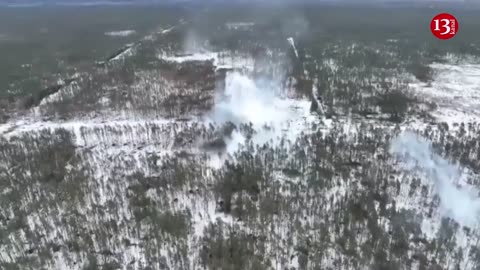 “See how Russian equipment is burning in forest" - column of advancing Russian equipment shelled