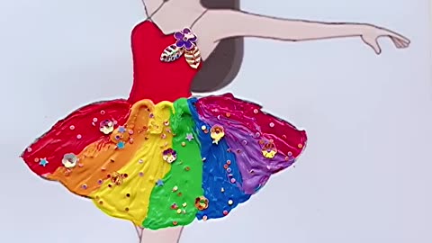 Multi colour dress paint