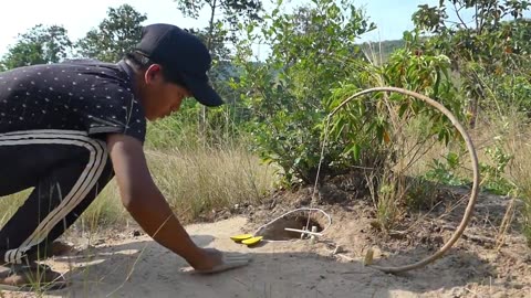 Simple Easy Rabbit Trap Make From underground hole Work 100%