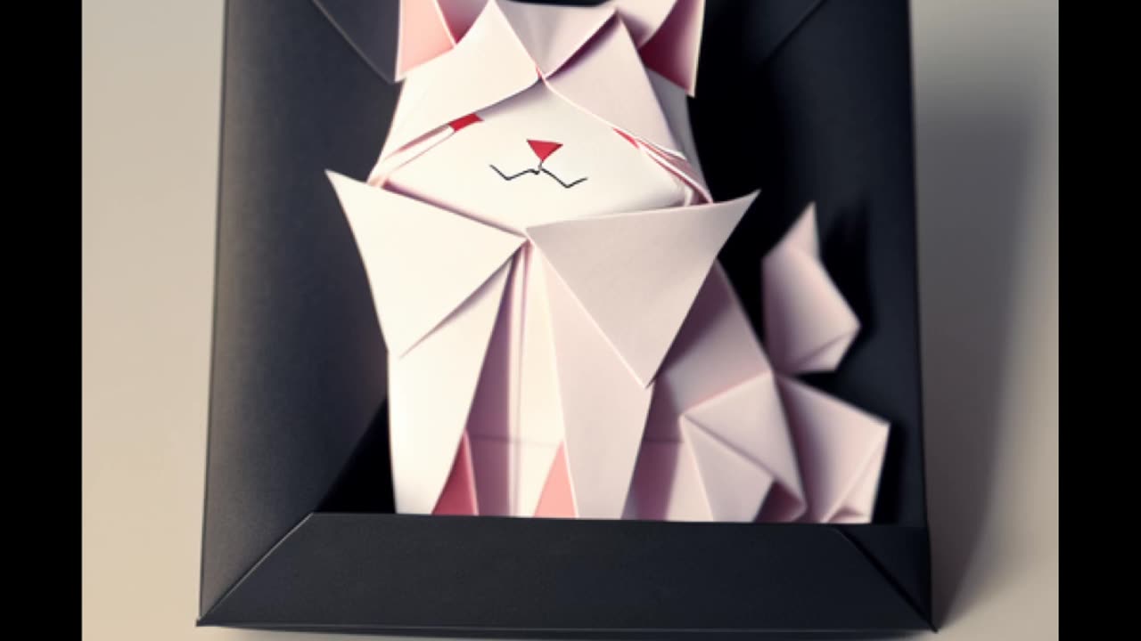 Origami Cat Picture 📄
