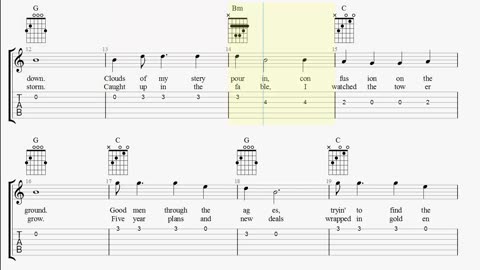 How to play Who'll Stop The Rain on Guitar