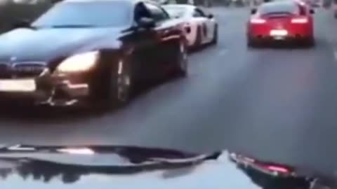 Idiot In BMW Driving In Reverse car crash compilation,