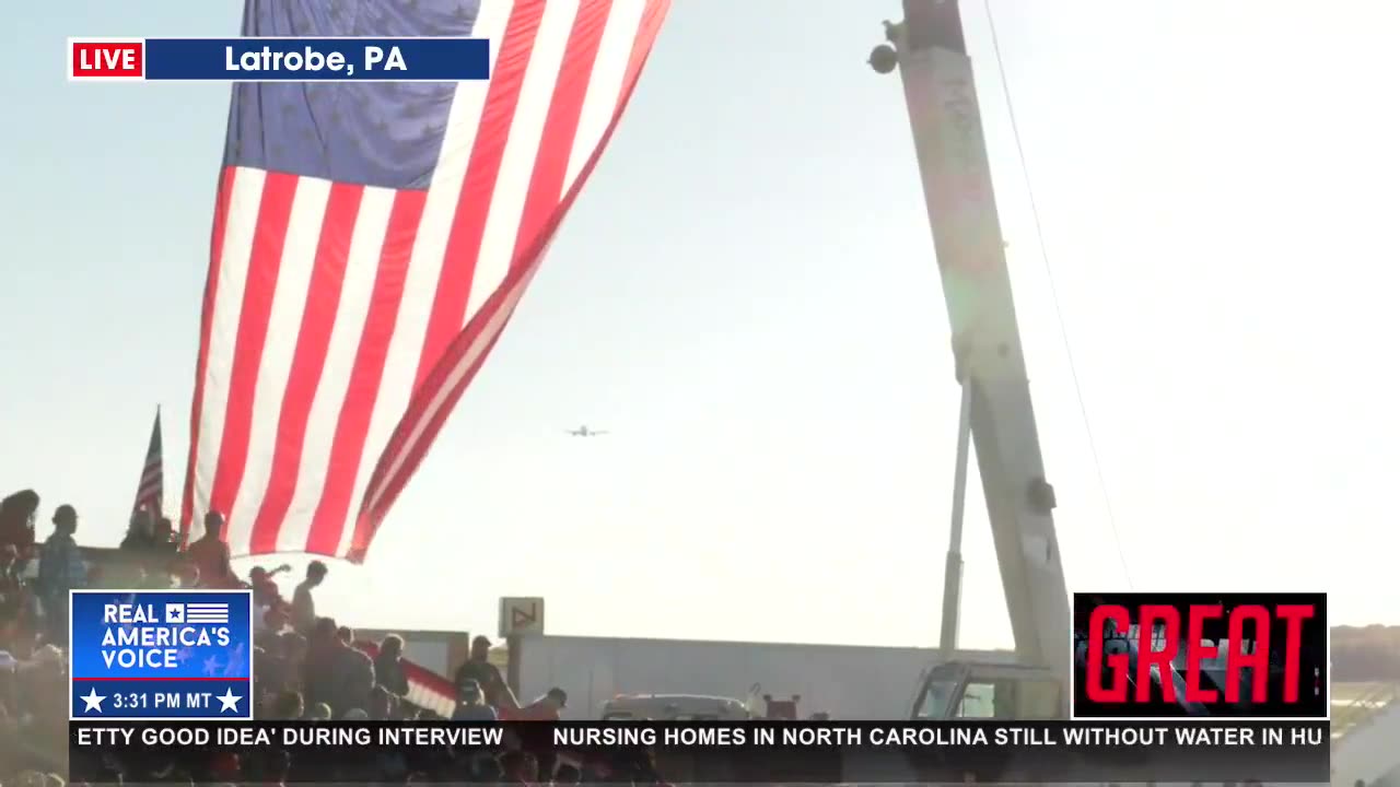 TRUMP FORCE ONE FLYOVER