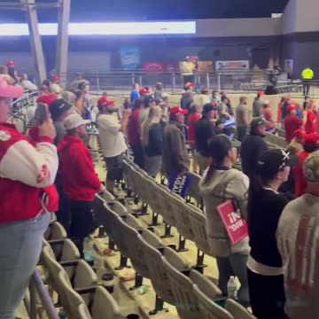 Trump is speaking to a massive amount of empty seats in Georgia right now