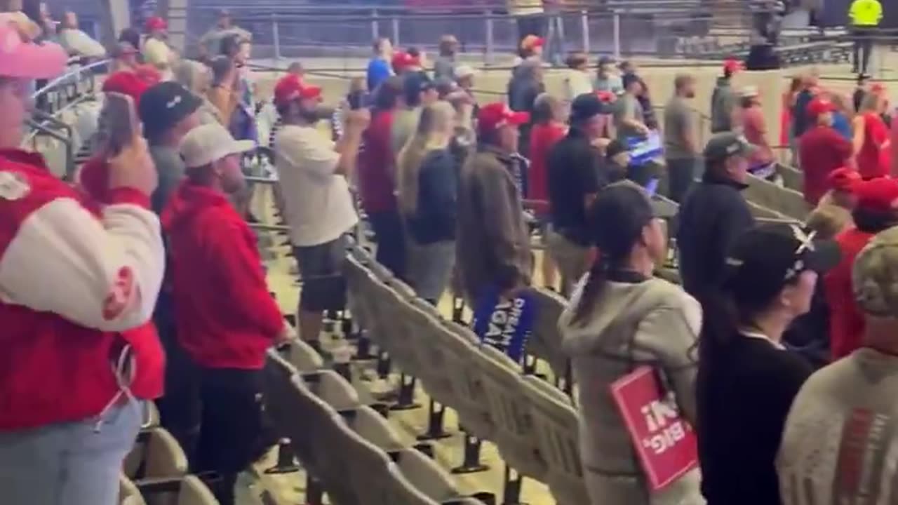 Trump is speaking to a massive amount of empty seats in Georgia right now